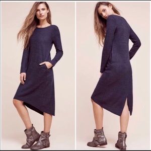 Anthropologie Moth Navy Crossback Knit Dress Small